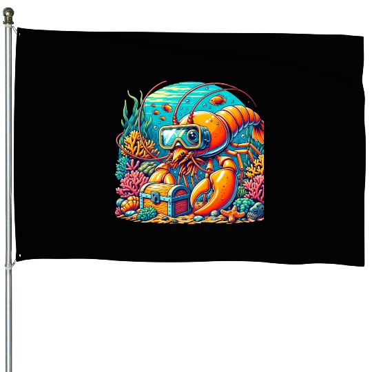 Shrimp Exploration-Underwater Adventure House Flags
