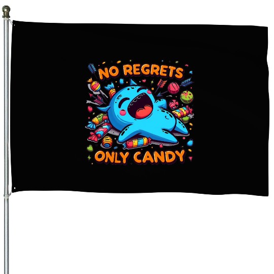 Disneyland No Regrets Only Candy House Flags