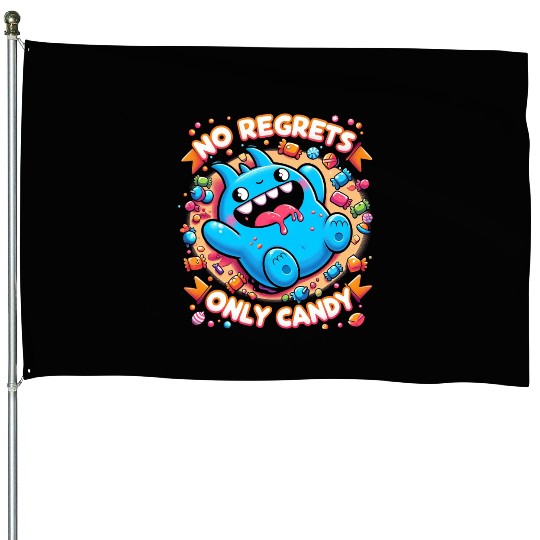 Stitch Halloween Disneyland No Regrets Only Candy House Flags