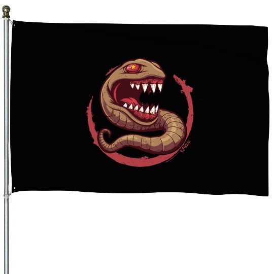 The Communist Worm: Comrade of Horror House Flags