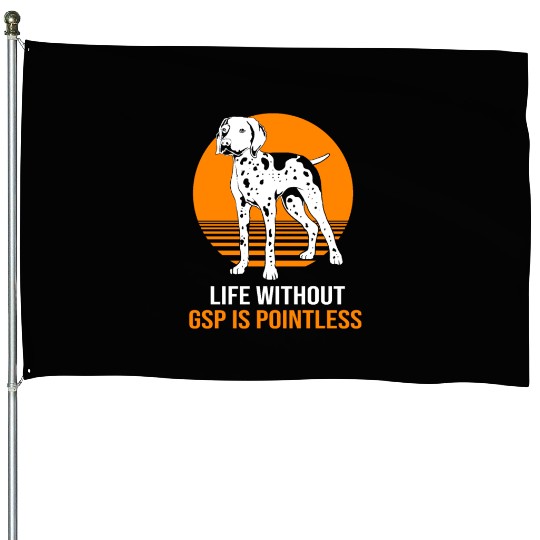 GSP Mom Dog Lovers German Shorthaired Pointer Dog House Flags