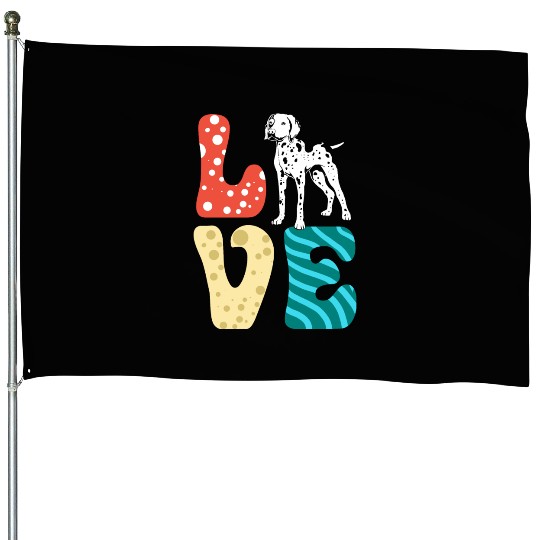 I Love My German Shorthaired Pointer House Flags