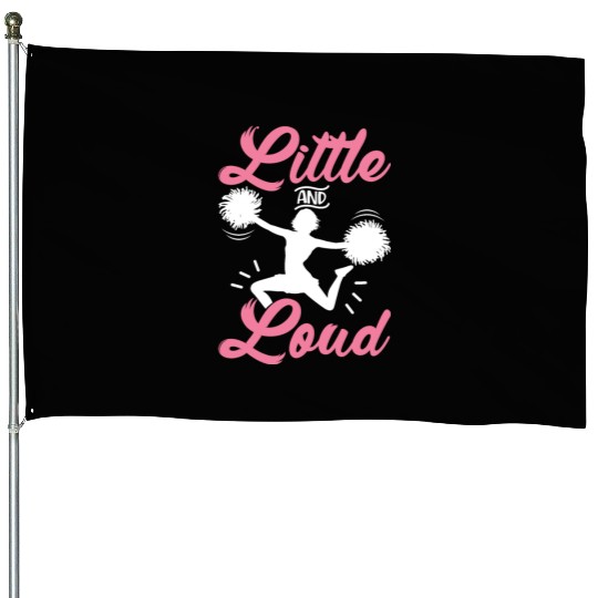 Funny Cheerleading Cheerleader Cheer Squad Little House Flags