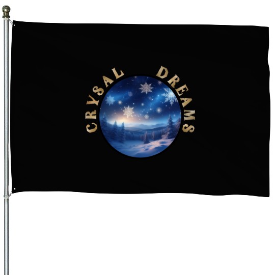 Crystal Dreams - A Winter Wonderland House Flags