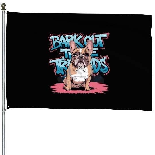 Pug Dog Owner Bark for Pug Lover House Flags