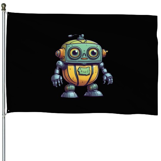 Robot Melon House Flags