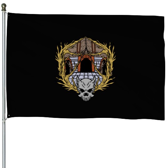 Dungeons Skeleton Magic Dungeon House Flags
