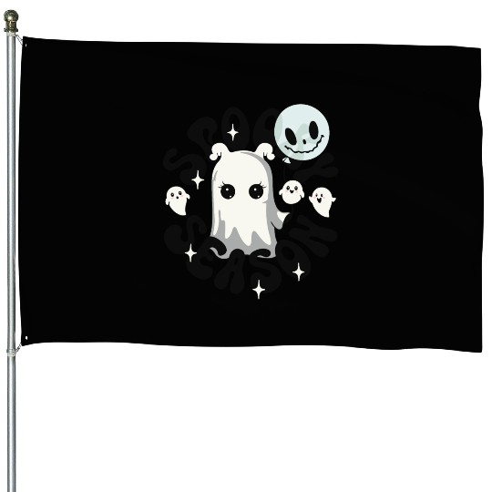 Halloween Ghosts Spooky Season House Flags