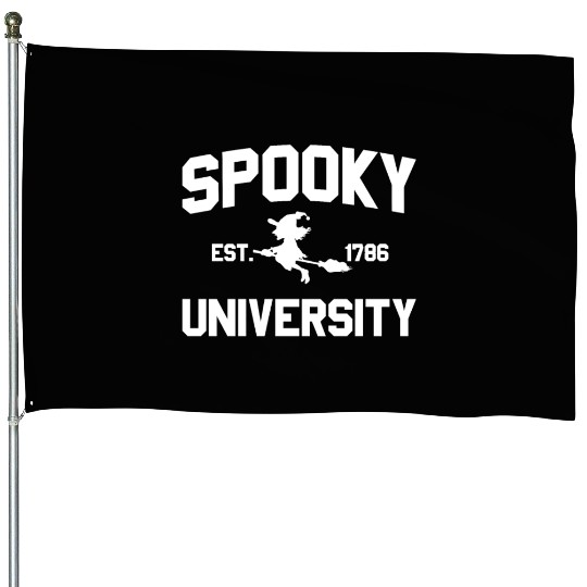 Spooky University Established 1786 Witch U Spookys House Flags