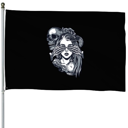 Chicano Street Art House Flags