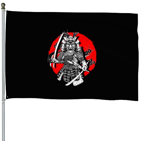 Kanji Katana Oni Demon Ninja Samurai House Flags