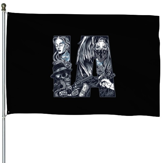 LA Chicano Cholo Los Angeles House Flags