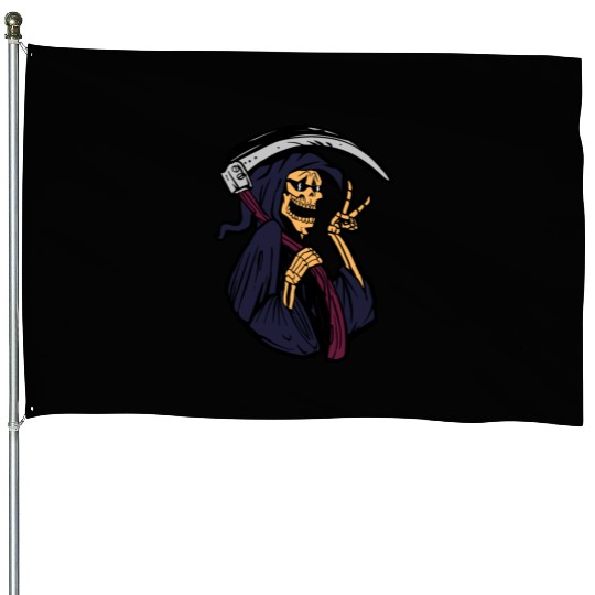 Halloween Reaper House Flags