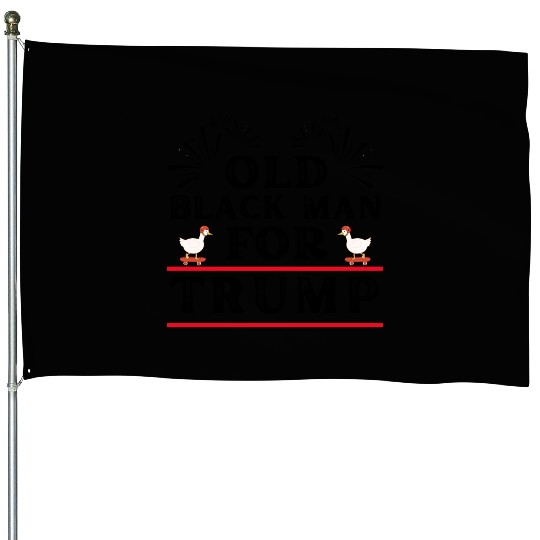 Old Black Man For Trump, US 2024 Election Design House Flags