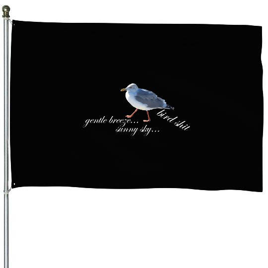 sun sea atlantic coast seagull holidays bird shit House Flags