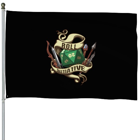 Roll Initiative Adventure Magic Dungeon House Flags