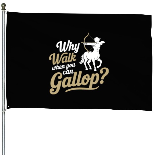 Funny Sagittarius House Flags