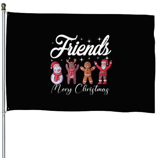 Best Friends Christmas House Flags
