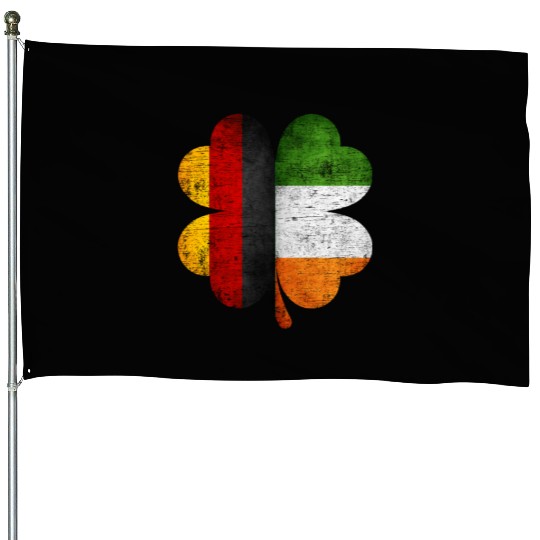 German Irish Shamrock Germany Ireland Flag House Flags