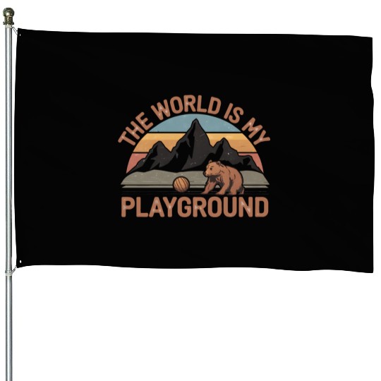 The World is My Playground House Flags