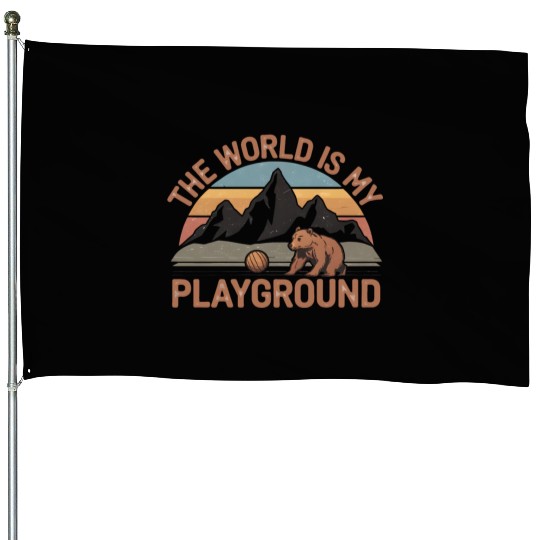 The World is My Playground House Flags
