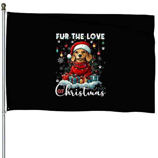 Dachshund Christmas Tree Lights Decorations Dog House Flags