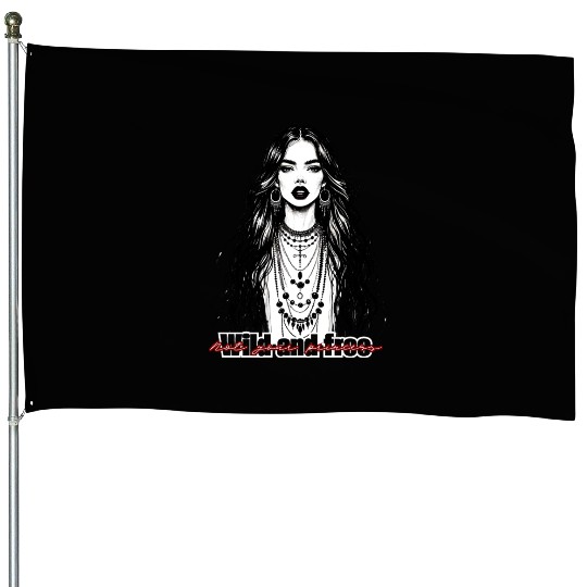 Nature's Child, Wild Spirit: Bohemian Beauty House Flags