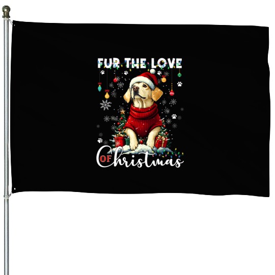 Labrador Retriever Christmas Tree Decorations Dog House Flags
