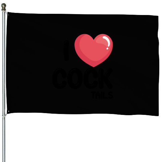 Funny I Love Cocktails 1 House Flags