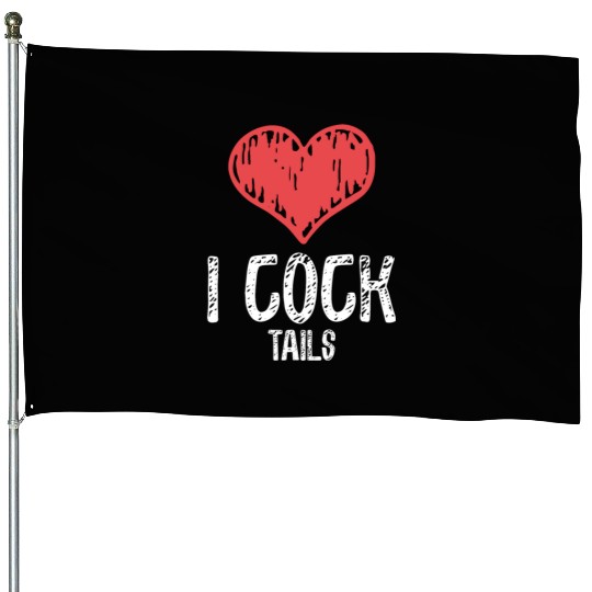 Funny I Love Cocktails 4 House Flags