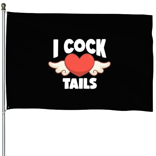 Funny I Love Cocktails 8 House Flags