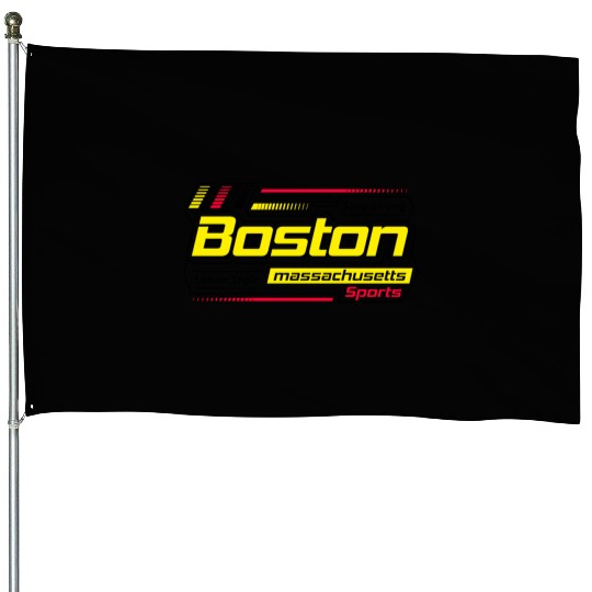 Boston Massachusetts Design Modern Sports Yellow House Flags