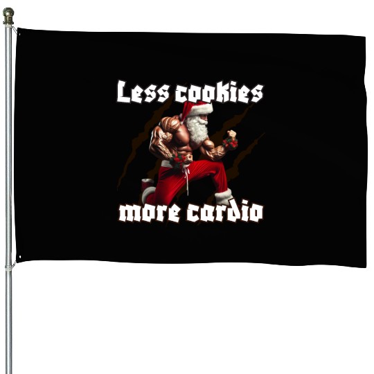 Muscle Santa House Flags – Christmas Workout Apparel