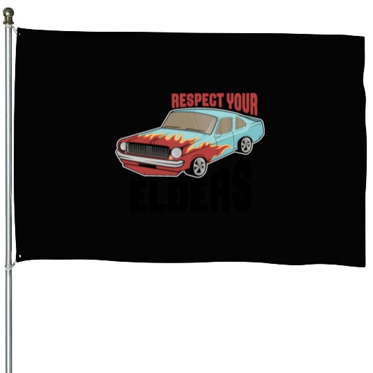 Funny Car Guy 1 House Flags