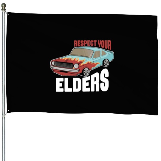 Funny Car Guy 2 House Flags