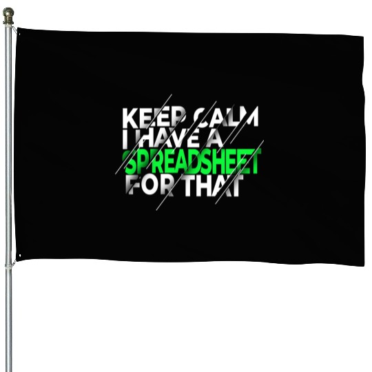 Funny Excel Spreadsheets Lover 3 House Flags