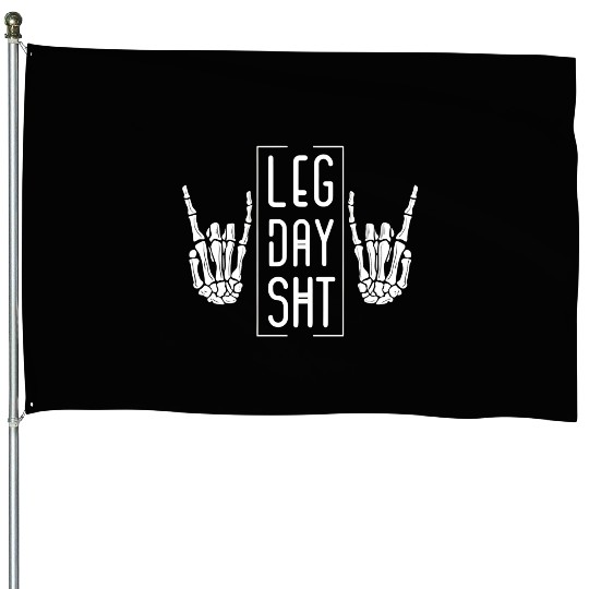 Workout for Leg Day Sh t Pump Cover Gym Gift House Flags