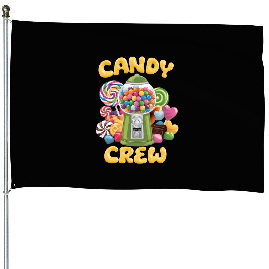 Candy Security Crew Lollipop Gummy Sweet Birthday House Flags