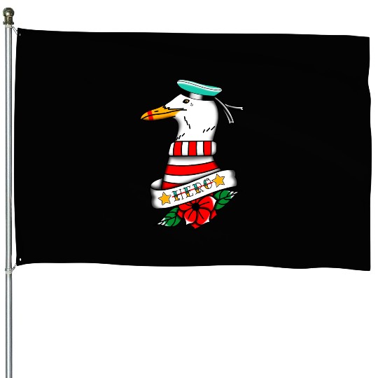 Hero Seagull Tattoo House Flags