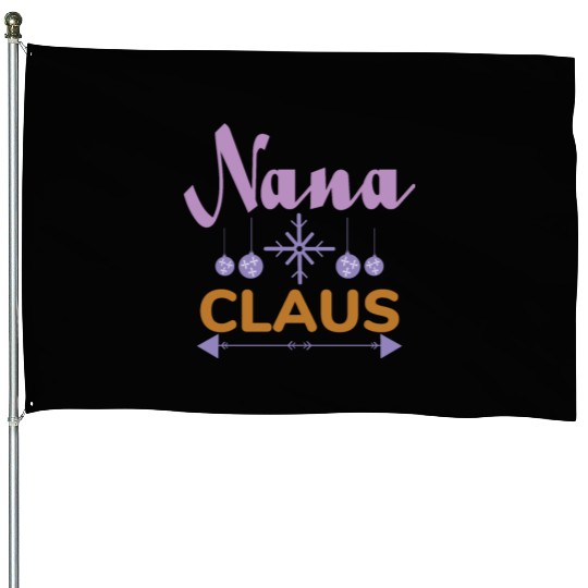 Nana Claus House Flags