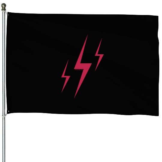 Triple Lightning Bolt House Flags