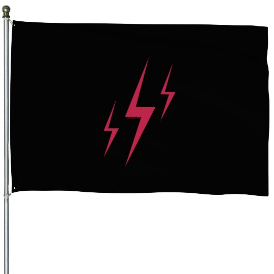 Triple Lightning Bolt House Flags