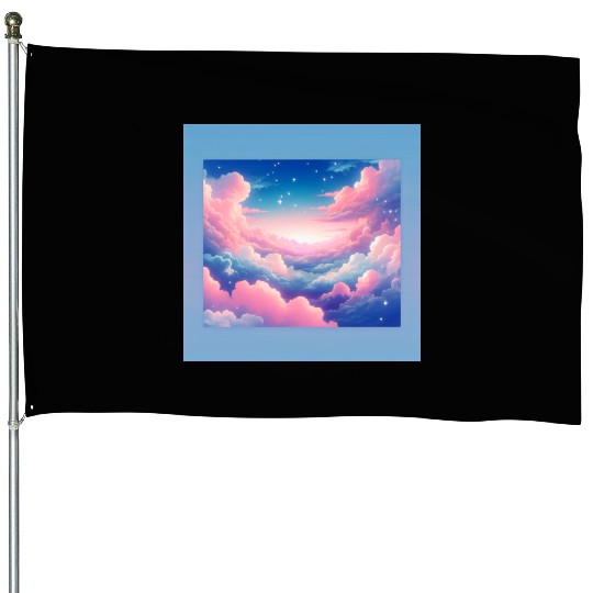 pastel cloud House Flags