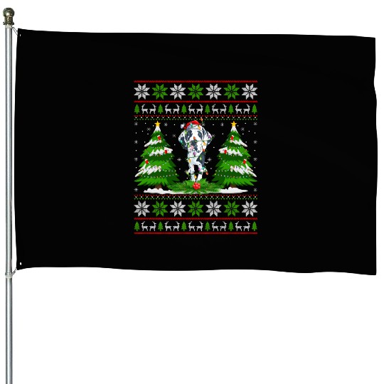 Great Dane Dog Christmas Tree Lights House Flags