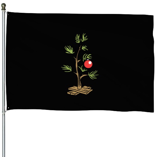 Funny Christmas Tree Peanuts Christmas House Flags