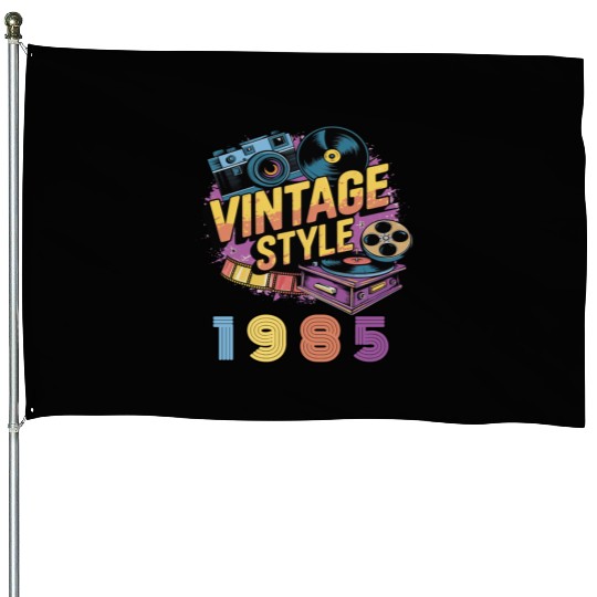vintage style 1985 House Flags