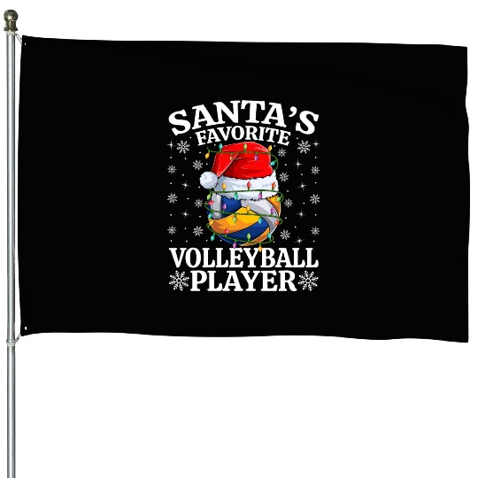 Santa's Favorite Volleyball Player House Flags