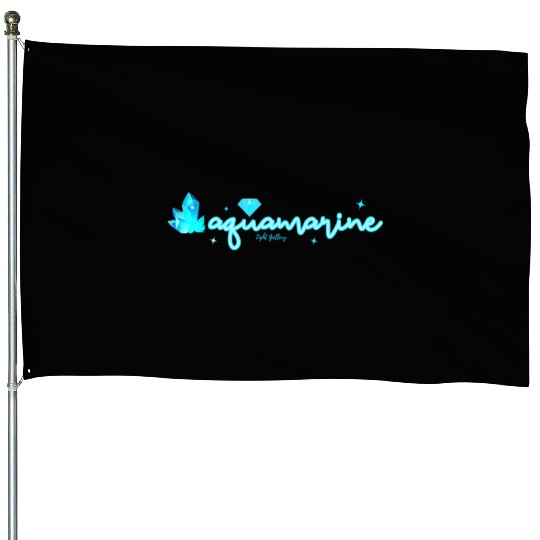 Aquamarine gemstone jewel House Flags