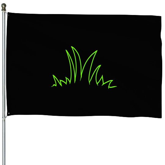 Meadow Many Grasses Blades Of Grass Green Nature House Flags