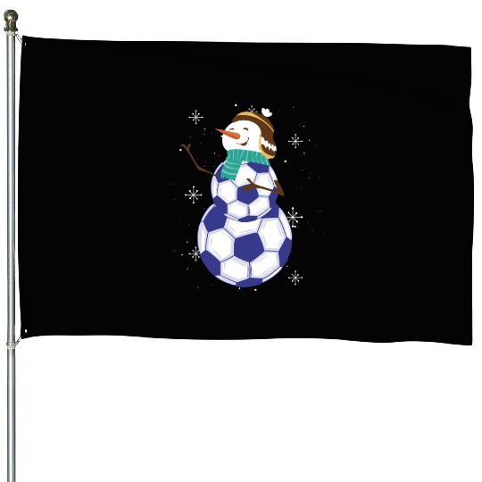 Snowman Soccer Winter Wonderland Fun House Flags